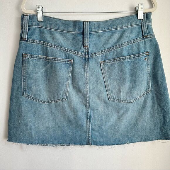 Madewell Rigid Denim A-Line Mini Skirt in Lovell Wash - Picture 4 of 11